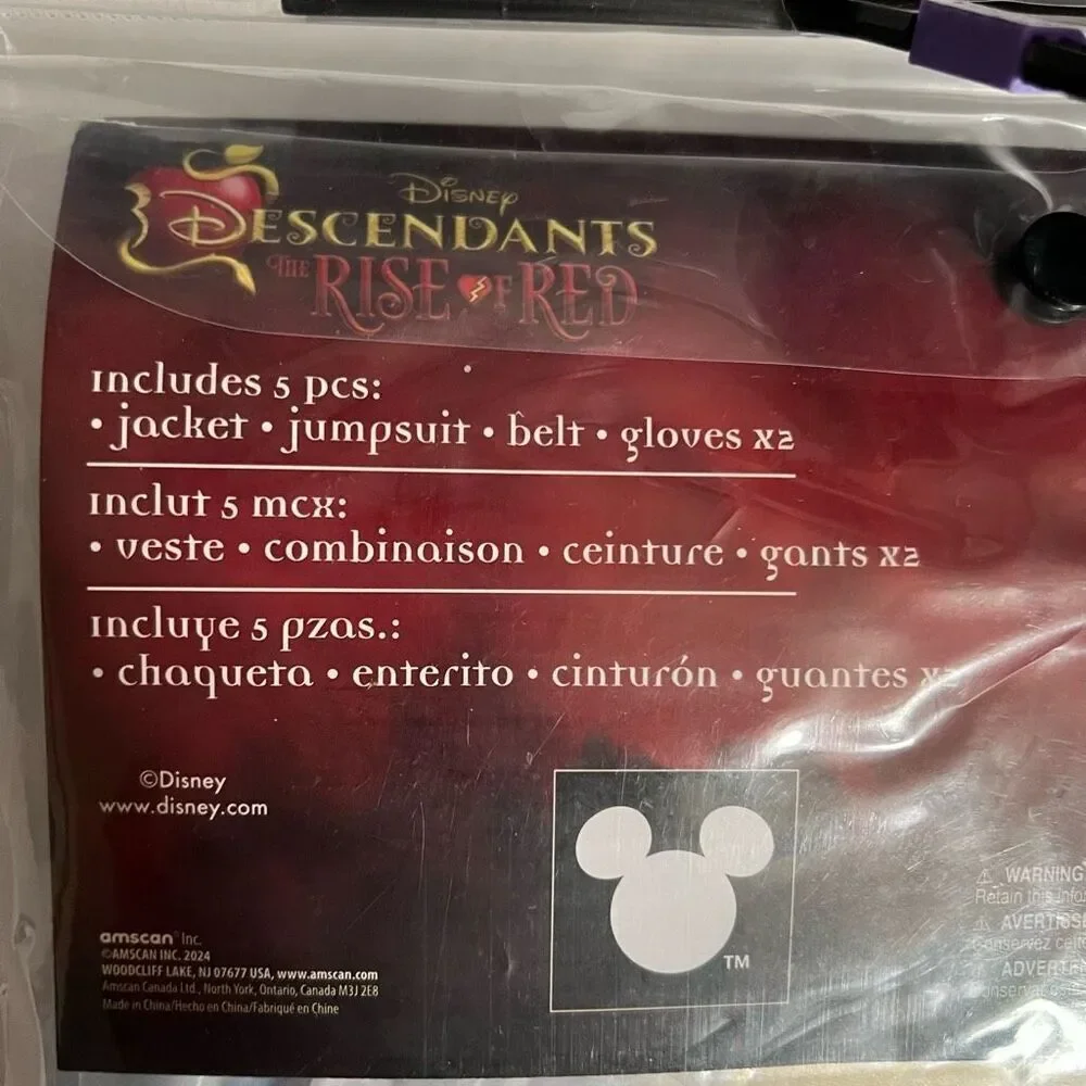 NWT DISNEY Descendants 4 Rise of Red Chloe Costume Girls L 12-14 NIP Halloween - Picture 13 of 14